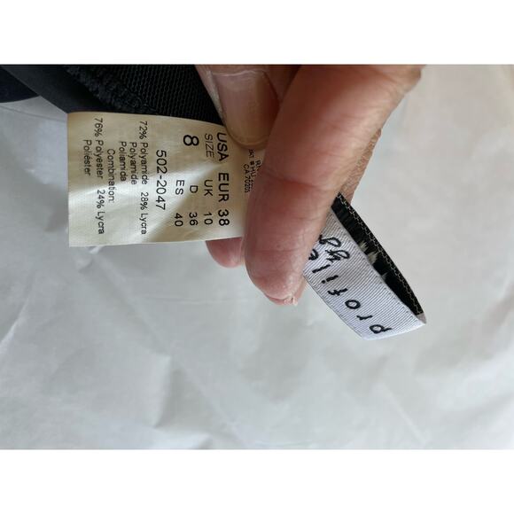 Profile by Gottex Strapless Belle Curve Ruffled Slimming Swim Dress black Size 8 - Picture 6 of 7